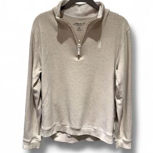 Johnnie-O Sully 1/4 Zip Pullover Men's Medium Stone Gray Sweatshirt Sweater Golf